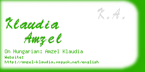 klaudia amzel business card